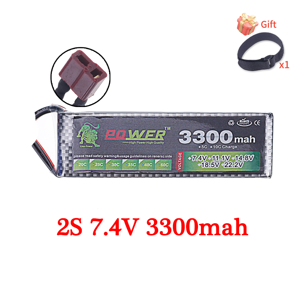 60C Lipo Battery 3300mAh 7.4V  - Drone Battery 4S review and price